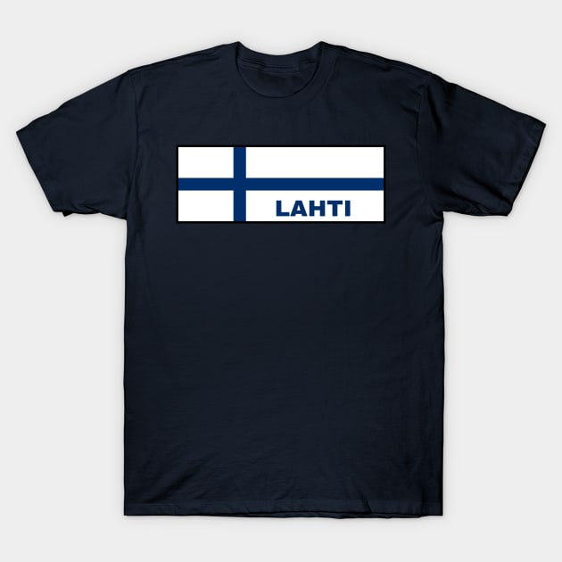 Lahti City in Finnish Flag T-Shirt by aybe7elf